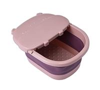 JINGYAN Prodotti per pediluvio Folding Bucket over Calf Household Insulation Feet Bathing Tub Bedroom Basin Portable Massage Feet-Washing Thickened(Pink)