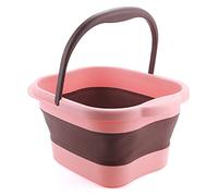 JINGYAN Prodotti per pediluvio Foot Soaking Bath Basin Collapsible Soak Feet Spa Massage Bucket With Handle Pedicure For Stress Relief(Rouge)