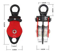 JINGYAN Pulegge Outdoor Rock Climbing Ropeway Double Pulley Mountain Sliding Rescue Through Emergency Survival Cave Safety Equipment