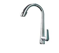 JINGYAN Rubinetti a tocco Kitchen faucet dual function single handle pull out the mixer hot and cold(Chrome)