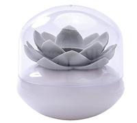 JINGYAN Scatola Porta stuzzicadenti Cotton Swab Holder Flower Design Storage Container Toothpicks Organizer Tube with Dust Cover(Beige)