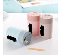 JINGYAN Scatola Porta stuzzicadenti Simple Toothpick Box Toothpick Automatic Eject Toothpick Jar Holder Household Convenient Home Gadget(Blue)