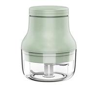 JINGYAN Schiacciapatate KATA Garlic Puller 250ml Mini USB Wireless Electric Garlic Masher Press Mincer Vegetable Meat Grinder Food Chopper Kitchen Tool(Light green)