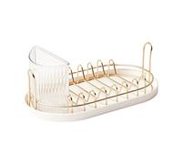 JINGYAN Scolapiatti Gabbia per bacchette per scolapiatti da cucina(White Gold)