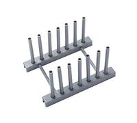 JINGYAN Scolapiatti Kitchen Organizer Pan Pot Lid Rack Cuisie Cover Stand Coking Dish Racks Cocina Plastic Spoon Holder Tool Accessories(Grey)