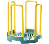 JINGYAN Scolapiatti Retractable Desktop Bowl Holder Kitchen Organizer Plastic Drain Water Cup Shelf Cabinet Dishes Storage Rack Plate Tool(Yellow)