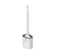 JINGYAN Scopino per WC Spazzola per WC con manico lungo in silicone per uso domestico Angolo senza foro Spazzola per WC da appendere a parete Accessori per WC Set per la pulizia