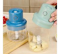 JINGYAN Spremiaglio Mini Aglio elettrico Masher Ricarica Chopper portatile resistente(Green)