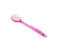 JINGYAN Spugne per bagno Bath Brush Back Body Shower Sponge Scrubber Brushes With Handle Exfoliating Scrub Skin Massager Exfoliation Bathroom(RED)
