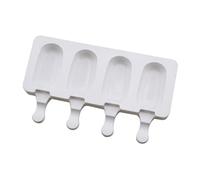 JINGYAN Stampi per gelato 4 Cell Big Size Silicone Ice Cream Mold Popsicle Molds DIY Homemade Dessert Freezer Fruit Juice Pop Maker Mould Cube
