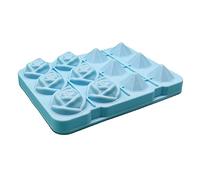 JINGYAN Stampi per gelato Silicone Molds Ice Cube Tray with Lid Rose Flower Diamond Shape Reusable Mold Bar Kitchen Accessories Cream Maker Tool(Blue)