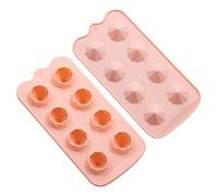 JINGYAN Stampi per ghiaccio Creative Silicone Ice Tray Hockey Mold Continuous Heart-shaped Star-shaped Diamond Shaped Kitchen Gadget