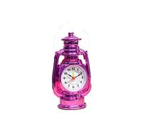 JINGYAN Sveglia Retro Style Kerosene Lamp Alarm Clock Plastic Bedside Clocks For Desktop Living Room Home Decoration Random Color(Purple)