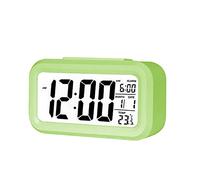 JINGYAN Sveglia Smart Clock LED Electronic Digital Alarm Desktop Temperature Lazy Snooze Mute Backlit(Green)