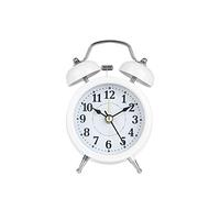 JINGYAN Sveglia Twin Bell Alarm Clock Metal FrameDial with Backlight Night Light Desk Table for Home Office(Schwarz)
