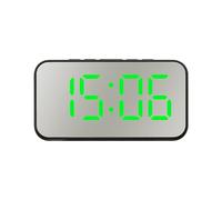 JINGYAN Sveglie Mirror Alarm Digital Clock Teperature Date Snooze Night Mode Desktop Table Clock 12/24H Turn Off Screen Function LED Clocks(Green)