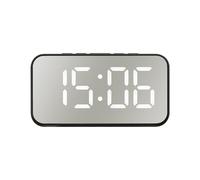 JINGYAN Sveglie Mirror Alarm Digital Clock Teperature Date Snooze Night Mode Desktop Table Clock 12/24H Turn Off Screen Function LED Clocks(White)