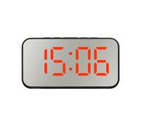 JINGYAN Sveglie Mirror Alarm Digital Clock Teperature Date Snooze Night Mode Desktop Table Clock 12/24H Turn Off Screen Function LED Clocks(Rouge)