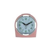 JINGYAN Sveglie Mute Alarm Clock with Night Light Desktop Snooze Clock for Bedroom(Pink)