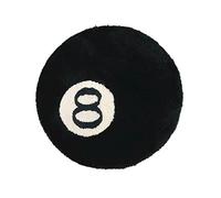 JINGYAN Tappeti di zona Simulation Billiards 8 Ball Rug Round Flocking Carpet Living Room Sofa Coffee Table Mat Kids Study Bedroom Bedside Anti-slip