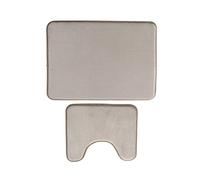 JINGYAN Tappetini doccia 2 Pieces Toilet Floor Mat Anti-skid Water Absorbent Carpet Fast Drying Washable Rug Accessory Shower Room(Camel color)