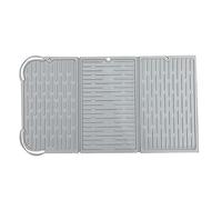 JINGYAN Tappetini per lavello Big Silicone Dish Drying Mat Drainer Mat Heat Resistant Counter Top Mat Sink Non Slip Dish Draining Tool Grey(Gray1)