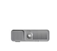 JINGYAN Tappetini per lavello Kitchen Faucet Absorbent Mat Silicone Sink Splash Guard Water Draining Pad Countertop Protector Table Cushion Place Mat Dropship(Grey)