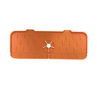 JINGYAN Tappetini per lavello Kitchen Silicone Faucet Absorbent Mat Sink Splash Catcher Countertop Protector Draining Pad for Bathroom Gadgets(Orange)
