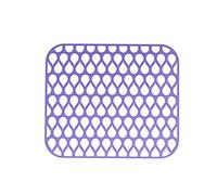 JINGYAN Tappetini per lavello Kitchen Silicone Sink Mat Drain Pad Grid Fitting Foldable Protector Tableware Storage Quick(Purple)