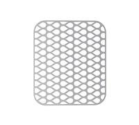 JINGYAN Tappetini per lavello Kitchen Silicone Sink Mat Drain Pad Grid Fitting Foldable Protector Tableware Storage Quick(Grey)