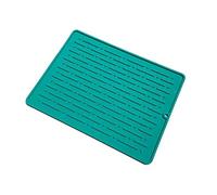 JINGYAN Tappetini per lavello New Drain Mat Kitchen Silicone Dish Drainer Tray Large Sink Drying Worktop Organizer Drying Mats for Dishes Tableware(Green)