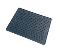JINGYAN Tappetini per lavello New Drain Mat Kitchen Silicone Dish Drainer Tray Large Sink Drying Worktop Organizer Drying Mats for Dishes Tableware(Schwarz)