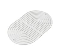JINGYAN Tappetini per lavello Silicone Dish Drying Mat Drainer Mat Protection Heat Resistant Counter Top Mat Sink Non Slip Dish Draining Kitchen Tableware Mat(White)
