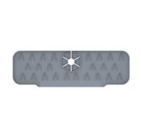 JINGYAN Tappetini per lavello Silicone Faucet Mat Kitchen Sink Handle Drip Catcher Tray Sink Splash Countertop Protector Drain Pad Bathroom Kitchen Gadgets(Grey)