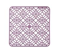 JINGYAN Tappetini per lavello Sink Protector Mat Silicone Pad Drying Dish Stainless Steel Multicolor Heat Resistant Bowl Kitchen Grid Farmhouse(Purple)