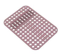 JINGYAN Tappetini per lavello Sink Protector Mat Washable Easy to Clean Solid Color Kitchen Bar Protective Dish Drain Pad Heat Resistant(Pink)