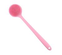 JINGYAN Tappo per scarico lavello Cepillo de baño de mango largo, masajeador corporal, cepillo de silicona para el cuidado de la piel, cepillos de ducha(Pink)