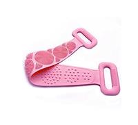 JINGYAN Tappo per scarico lavello Silicone Pulizia profonda Bagno Doccia Spazzole magiche Asciugamani da bagno Spazzola per il corpo Indietro Pull Back Strip Utensili(Pink)