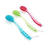 JINGYAN Tappo per scarico lavello Spazzole da bagno multi-stile Spazzole da bagno in spugna per doccia per il corpo con manico esfoliante Massaggiatore per la pelle(Blue)