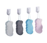 JINGYAN Tappo per scarico lavello Spugna morbida Scrubber per il corpo Bagno per adulti Scrub esfoliante Spugna Detergente per la pelle Strumento per la rimozione della pelle morta(Pink)