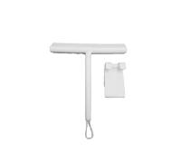 JINGYAN Tergicristallo per vetri Shower Squeegee Window Glass Wiper Silicone Scraper Cleaner Long Holdle Bathroom Mirror Wiper Scraper Glass Cleaning Accessories(White)
