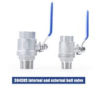 JINGYAN Valvole a sfera Female To Male Thread Stainless Steel Two Piece Ball Valve For Water Gas(DN40)