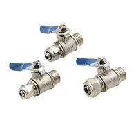 JINGYAN Valvole a sfera Pneumatic Copper Ball Valve Male Thread To Tube Quick Connect Reverse Osmosis Water Air(8x5mm Tube,1/2")