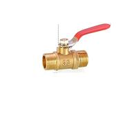JINGYAN Valvole a sfera Red Handle Small Ball Valve Copper Thickened Pagoda Intubation Inner Wire Outer Teeth Switch Straight Valve(FC-1-4)