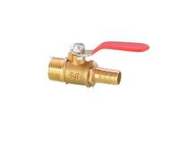 JINGYAN Valvole a sfera Red Handle Small Ball Valve Copper Thickened Pagoda Intubation Inner Wire Outer Teeth Switch Straight Valve(FC-1-9)