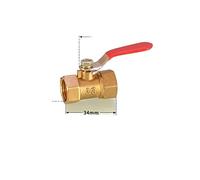 JINGYAN Valvole a sfera Red Handle Small Ball Valve Copper Thickened Pagoda Intubation Inner Wire Outer Teeth Switch Straight Valve(FC-3-14)