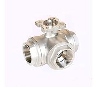 JINGYAN Valvole a sfera Stainless Steel High Platform Three-way Ball Valve T/L Type Female Thread(3/4",L Type)