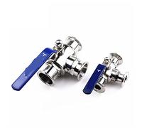 JINGYAN Valvole a sfera Stainless Steel Sanitary Way Ball Valve Port Ferrule Type Fit Tri Clamp(25mm x Ferrule 50.5)