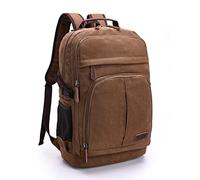 JINGYAN Zaini da esterno Business Leisure Vackpack Retro Large Capacity Computer Bag Waterproof Outdoor Travel Canvas Backpacks For Men