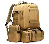 JINGYAN Zaini da esterno Camping Hiking Backpack Waterproof Outdoor Sports Bag Backpacking